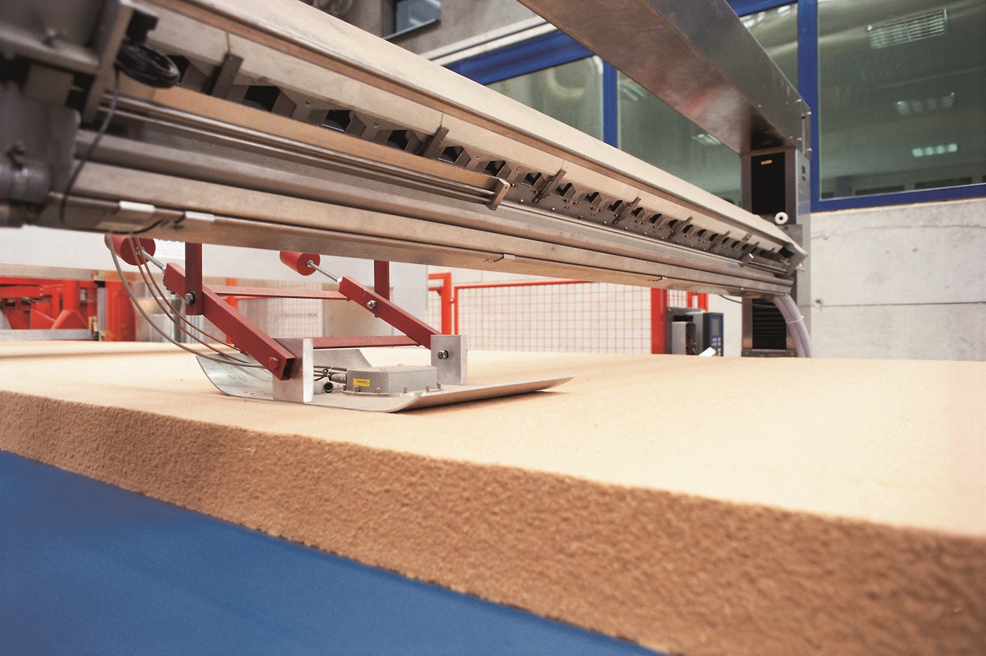 Wooden mat on Habasit forming belt